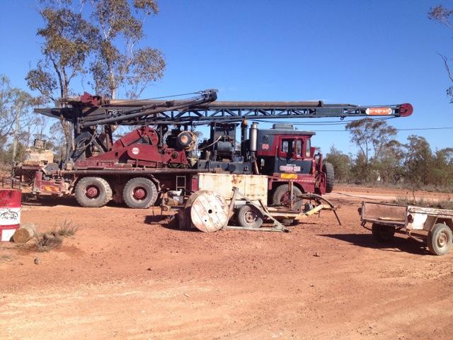 Opal Drilling Rig at Grawin Opal Fields